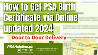 How to Get PSA Birth Certificate Online 2024 [upl. by Hathcock43]