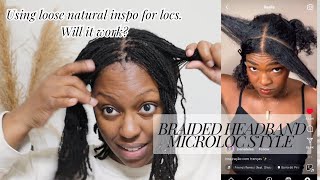 Braided Headband Microloc Style Microloc Styles  Loc Styles  Loose Natural Style Inspo [upl. by Willie418]