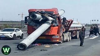 Tragic Ultimate Near Miss Video Of Biggest Truck Crashes Filmed Seconds Before Disaster [upl. by Howes]