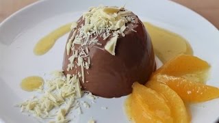 Schokoladen Panna Cotta amp Orangensauce 24  Chocolate Panna Cotta amp Orange Sauce  ENG SUBS [upl. by Culbert]