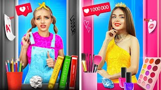 Popular Student vs Unpopular Student  Crazy Makeover From Nerd to Popular by RATATA [upl. by Neelik715]