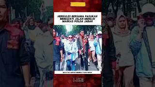 PASUKAN HERKULES BERJALAN MENUJU MARKAS POLDA JABAR aep aeb herkules kasusvina ipturudiana [upl. by Martin]