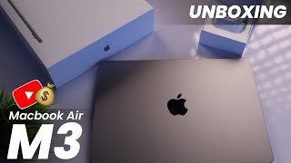 Apple Macbook Air M3 Unboxing  13 inch 512GB  M3 Chip Unboxing amp Review [upl. by Lladnek]