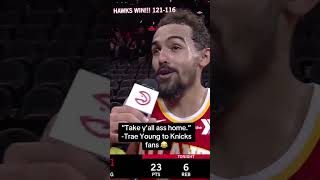 Trae Young’s message to Knicks fans 😂 [upl. by Megargee]