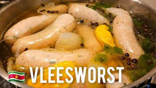 🇸🇷 Vleesworst maken volledige receptmaking Surinamese meat sausage [upl. by Teilo108]