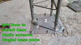 DIY Ham radio antenna tower hinge plate installation 121918 [upl. by Waite]