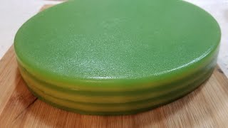 Steamed Vietnamese Pandan Layer Cake Banh Da Lon [upl. by Sewoll782]