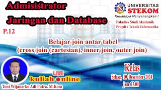 Belajar join antar tabel cross join cartesian inner join outer join [upl. by Annoynek]