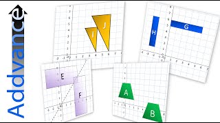 Describing Transformations  Addvance Maths 😊👍Reflections RotationsTranslations and Enlargements [upl. by Scarface920]