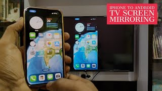 Screen Mirroring Apple iphone to Android TV Screen Cast  iphone to Mi TV Screen Share [upl. by Artinad]