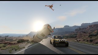 BeamNG Drive realistic crashes 5 [upl. by Annairol]