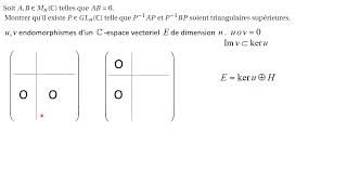 Un cas particulier dune trigonalisation simultanée [upl. by Arquit]