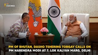 PM of Bhutan Dasho Tshering Tobgay calls on PM Narendra Modi at 7 Lok Kalyan Marg Delhi [upl. by Huba106]