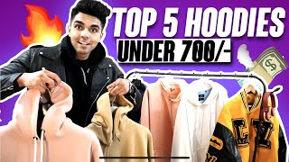 5 BEST HOODIESSWEATSHIRT UNDER 700 FORWINTER [upl. by Malachy122]