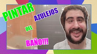 🧰 🖌️ PINTAR Azulejos del BAÑO 🚽 de manera FACIL Y RAPIDA🤪 con pintura Sherwin William🎨 [upl. by Elocin]