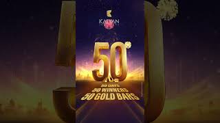 50 Days 50 Winners 50 Gold Bars Irresistible summer offers at Kalyan Jewellers [upl. by Roma296]