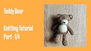 How to Knit a Teddy Bear by Stricknity  Part 14 how to knit a stuffed animals [upl. by Acirederf]