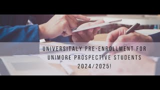 UNIMORE PREENROLLMENT on UNIVERSITALY 20242025 [upl. by Nelo]