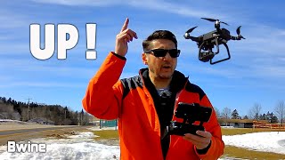 Bwine F7GB2 drone  19 Mile Range Night Shooting and High Wind Capability Review [upl. by Atiuqam983]