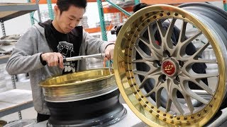 CUSTOM THREE PIECE WHEELS BEING ASSEMBLED FT SENSEI6 [upl. by Paolina]