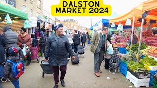 Busy day in Dalston market London [upl. by Suoivart760]