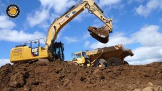 Herron Contractors Cat D6T dozer and 336F excavator in action [upl. by Yekciv]