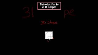 INTRODUCTION TO 3 DIMENSIONAL SHAPES The full video is out now learning maths math education [upl. by Trinatte]