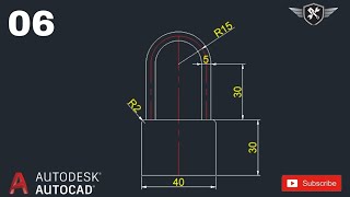 Autocad 2d Practice Drawing 06  AutoCAD tutorial for beginners akd autocad design [upl. by Thibaud197]