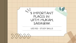 UED102  5 IMPORTANT PLACES IN UiTM MUKAH SARAWAK [upl. by Aihsined]