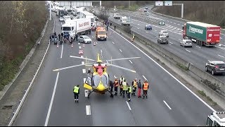 CorbeilEssonnes  Spectaculaire accident sur la Francilienne  181218 [upl. by Ylram788]