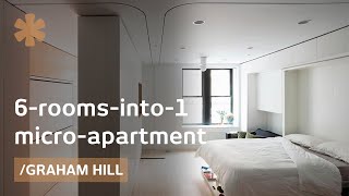 6 rooms into 1 morphing apartment packs 1100 sq ft into 420 [upl. by Limbert]