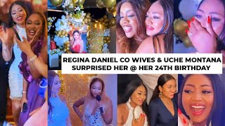 Full video of how Regina Daniels co wives amp actress uche Montana surprised her 24th birthday [upl. by Ulah]