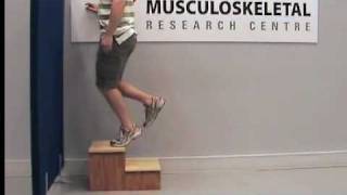 Eccentric calf muscle exercises for Achilles tendinopathy Part 3 [upl. by Deloris]