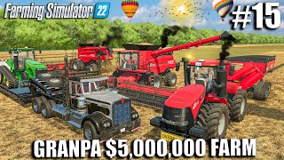 MASSIVE LENTILS Harvest amp HUGE UPGRADE for GRANPAS 5000000 FARM Ep15  Farming Simulator 22 [upl. by Ydnamron]