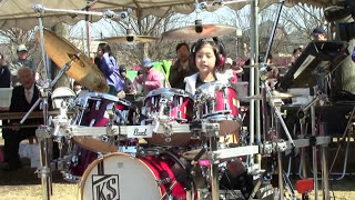 Drummer Girl  Kanade Sato  Drops Live version [upl. by Swetiana]