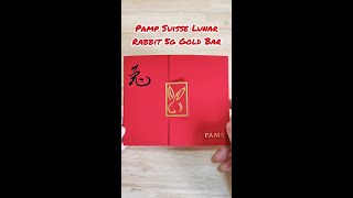 PAMP Suisse Lunar Rabbit 5g Gold Bar shorts [upl. by Gignac381]