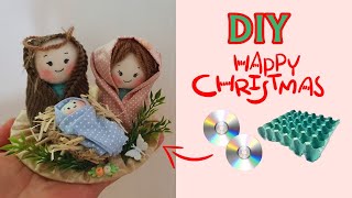 Diy christmas decoration 2021🎄 New Christmas decoration idea Presépio em FuxicoReciclado [upl. by Munniks]