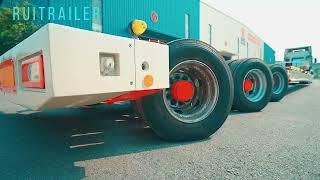 You Wont Believe The CRAZY Maneuvers This 3Axle Hydraulic suspension Trailer Can Do [upl. by Morell]