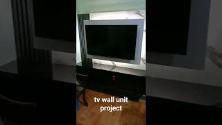 tv wall unit project tvwalldesign shortsviral rafaswoodcraft [upl. by Zigrang]