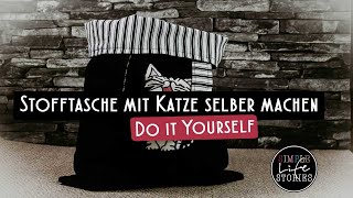 Nähanleitung I Stofftasche mit Katze selber nähen [upl. by Mauve]