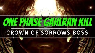 One Phase Gahlran Kill  Crown of Sorrows Raid Boss  Destiny 2 [upl. by Darline]