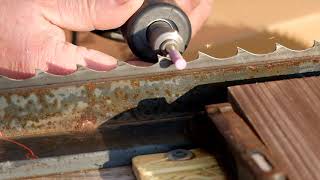 Sharpening bandsaw blade at home for almost FREE [upl. by Florence]