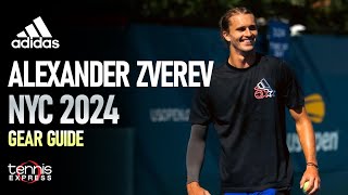 Alexander Zverev Gear Guide US Open 2024  Tennis Express [upl. by Adnocahs]