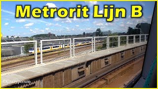 Metro Ride Schiedam Centrum  Nesselande Rotterdam Line B [upl. by Coffeng]