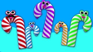 Zuckerstange Finger Familie Bildungs Lieder Kinderreime Preschool Songs Candy Cane Finger Family [upl. by Ploch]