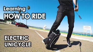 Learning How To Ride An Electric Unicycle [upl. by Atilem]