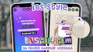 iOS Style Instagram on Higher Android Versions Android 12 [upl. by Bernete]