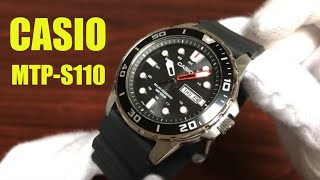 Unboxing Casio MTPS110 Divers Solar Power Watch MTPS1101AV [upl. by Ainival]