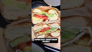 Vegetarian breakfast bagels recipe healthy easyrecipe breakfast bagel [upl. by Inverson]