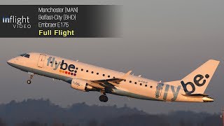 Flybe Full Flight Manchester to Belfast City Embraer E175 [upl. by Adnwahsar]